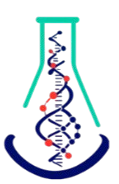 icone de um becker com imagem de um DNA dentro dele
